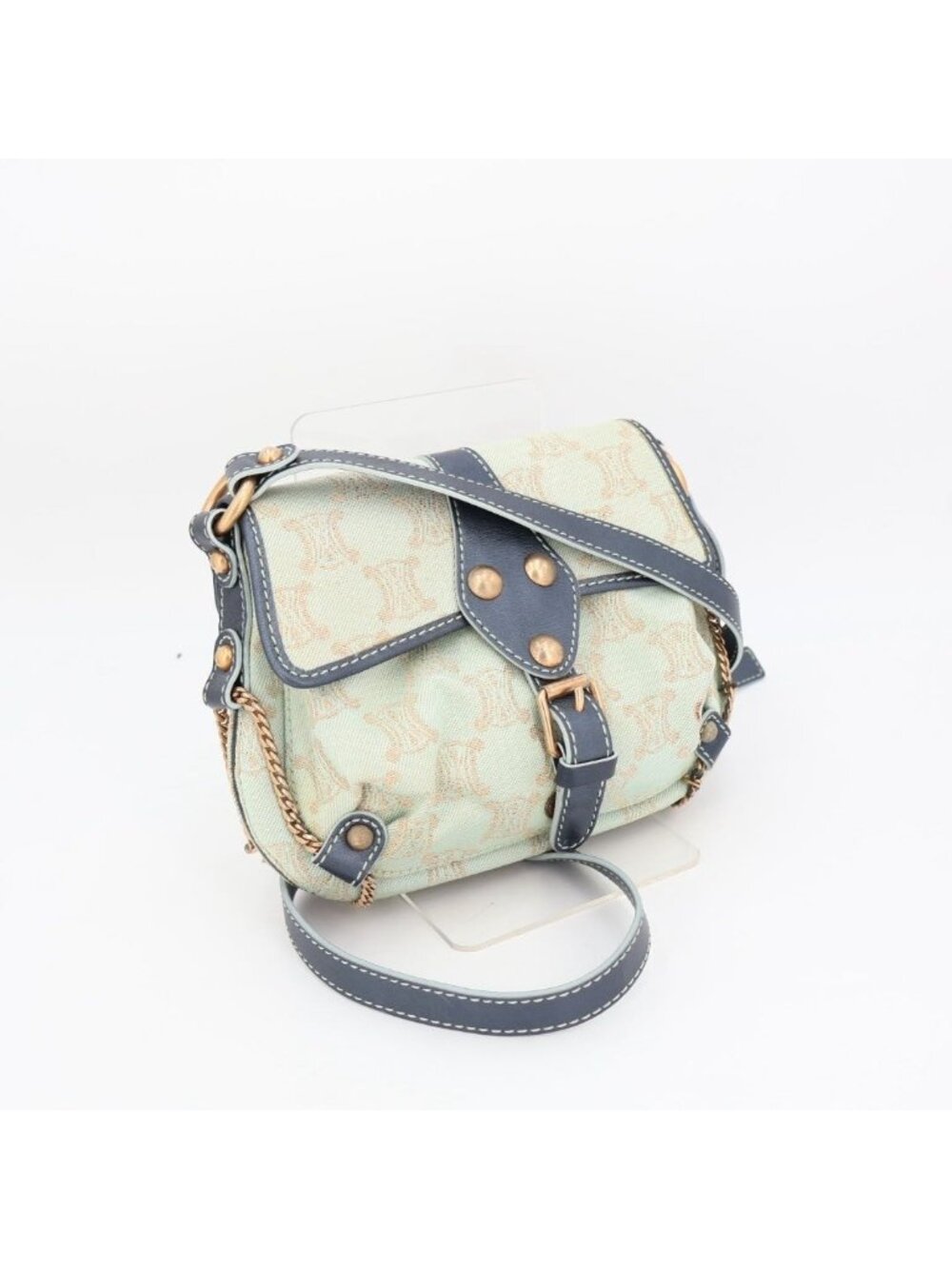 Celine Shoulder Bag Macadam Jacquard Chain